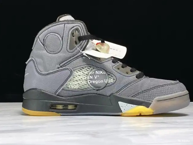 Rep TBK 5 Jordan Off-White Air CT8480-001 Black x 0623